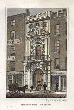 London, Mercer's Hall, Cheapside, 1831