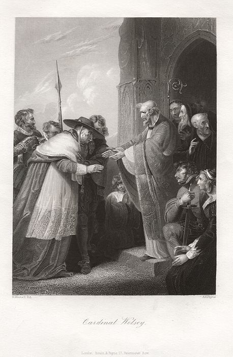 Cardinal Wolsey entering Leicester Abbey, 1845