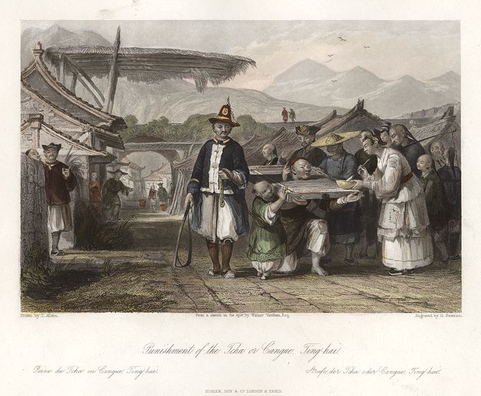 China, Punishment of the Tcha or Cangue at Ting-hai, 1843