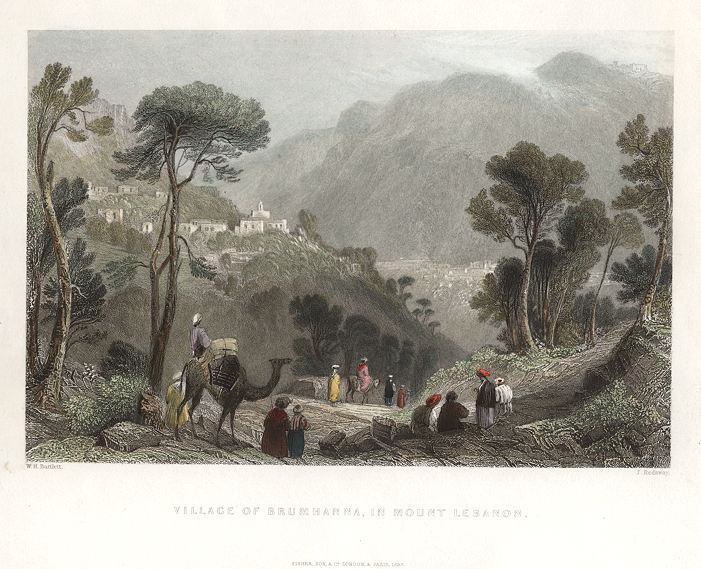 Lebanon, Village of Brumhanna in Mount Lebanon, 1837