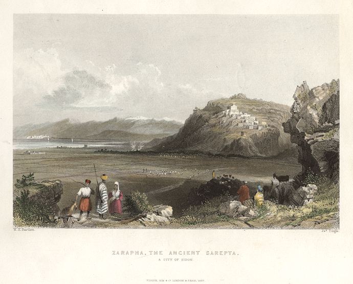 Lebanon, Zarapha, the ancient Sarepta of Sidon, 1837