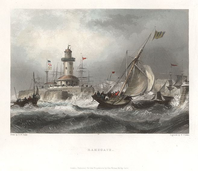 Kent, Ramsgate from the sea, 1842