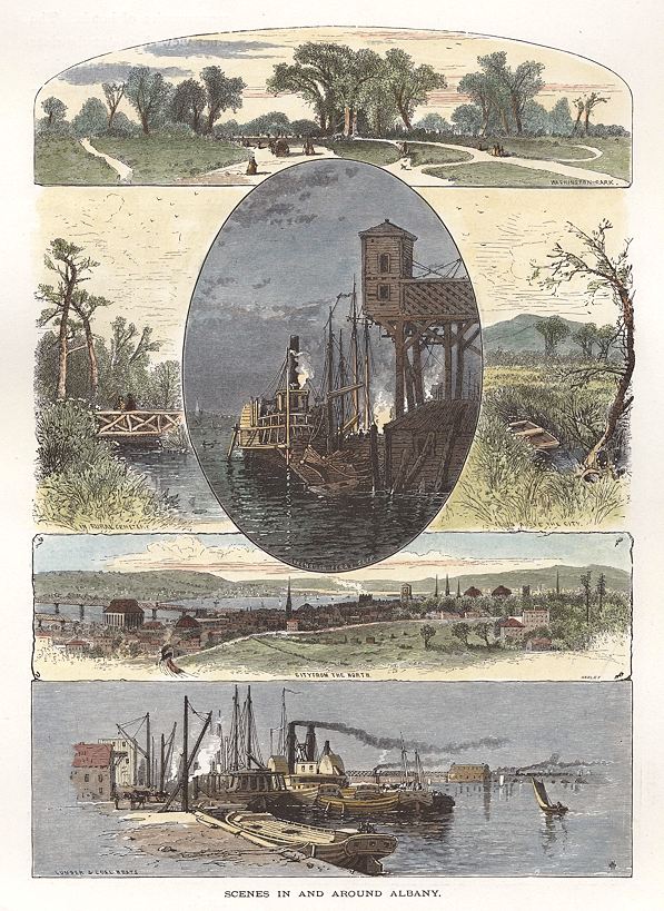 USA, NY, Albany scenes, 1875