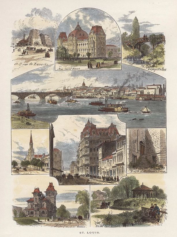 USA, Missouri, St. Louis views, 1875