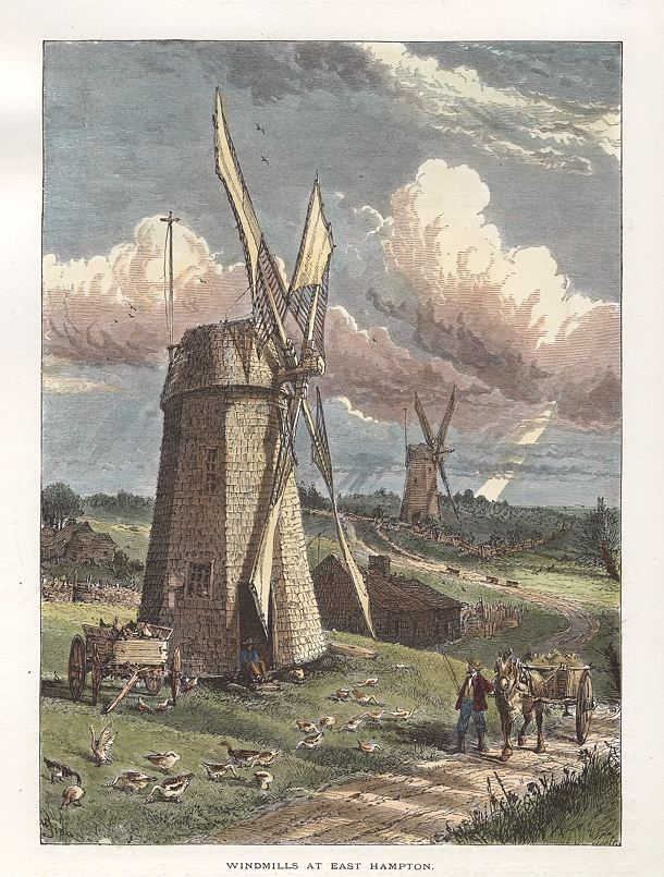 USA, NY, Windmills at East Hampton, 1875
