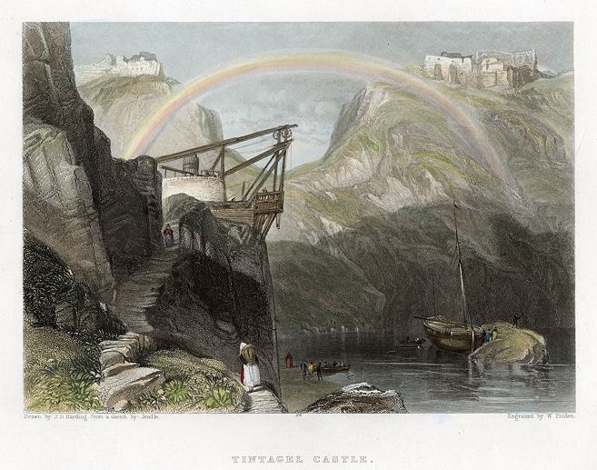 Cornwall, Tintagel Castle, 1842