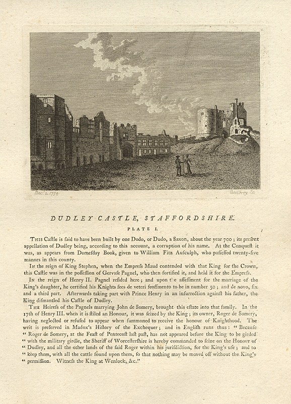 Staffordshire, Dudley Castle, 1786