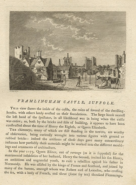 Suffolk, Framlingham Castle, 1786