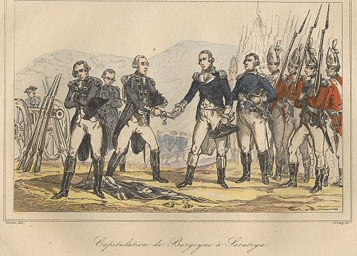 USA, Capitulation de Burgoyne a Saratoga, 1837