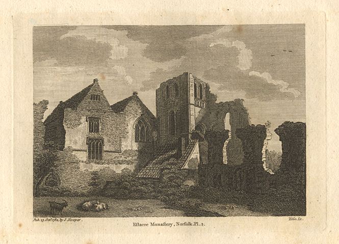 Norfolk, Estacre Monastery (Castle Acre), 1786