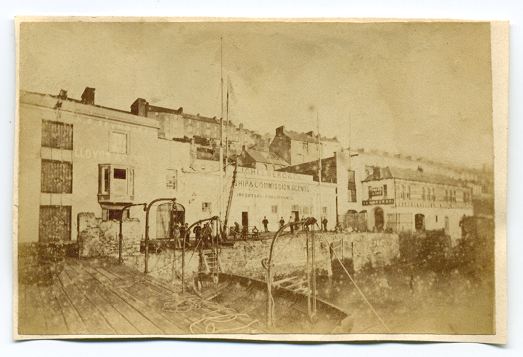 Ireland, Cork, Lynch's Quay at Cobh (Queenstown), photograph, c1865