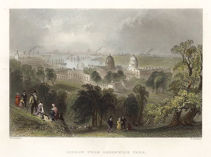 London from Greenwich Park, 1842