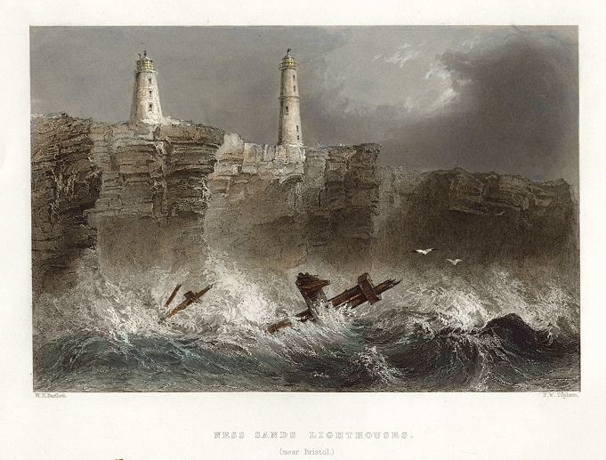 South Wales, Nass Sands Lighthouses, 1842