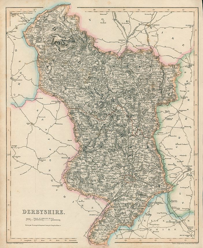 Derbyshire map, 1844