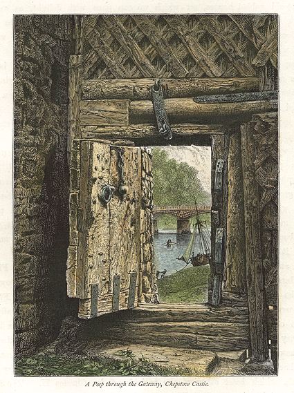 Monmouthshire, Chepstow Castle view through Gateway, 1875