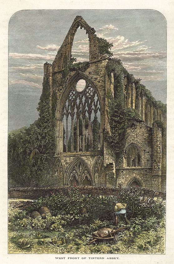 Monmouthshire, Tintern Abbey west front, 1875