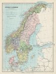 Sweden & Norway map, 1875