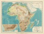 Physical Map of Africa, 1892