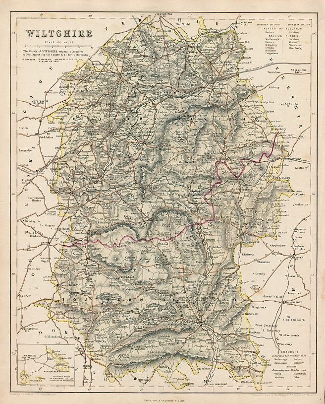 Wiltshire map, 1844
