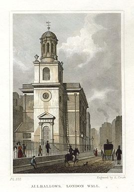 London, All Hallows, London Wall, 1831