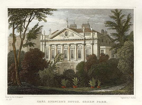 London, Earl Spencer's House, Green Park, 1831