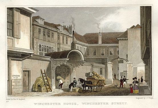 London, Winchester House, Winchester Street, 1831