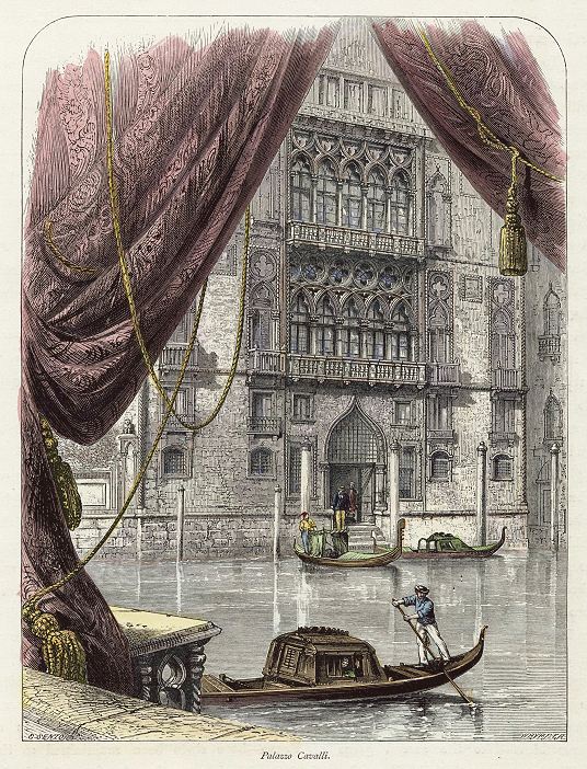 Italy, Venice, Palazzo Cavalli, 1872