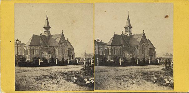 Devon, Newton Abbot, stereo view of St.Paul's Church, 1890