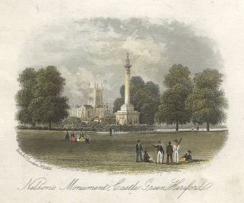 Hereford, Nelson's Monument, Castle Green, 1850