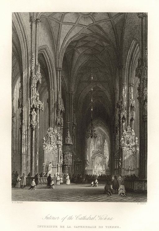 Austria, Vienna Cathedral, 1840