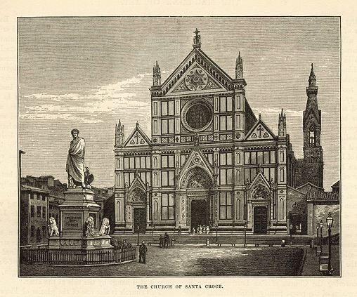 Italy, Florence, Church of Santa Croce, 1881