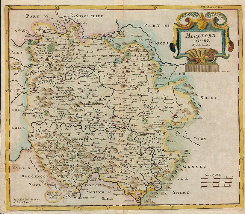 Herefordshire, by Morden, 1695