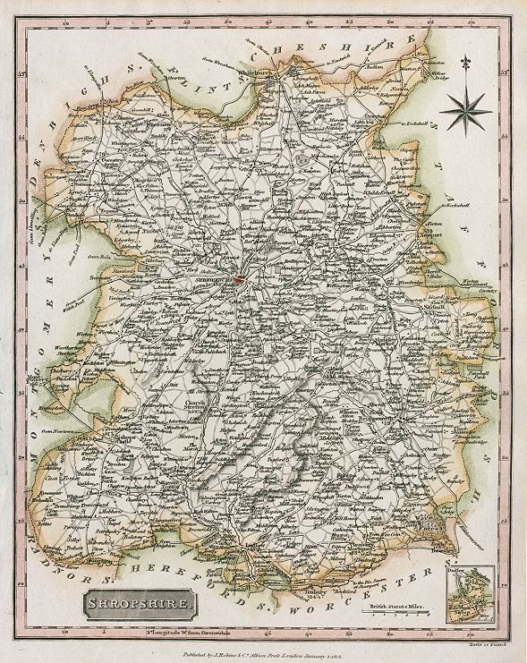 Shropshire map, 1819