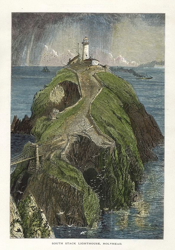 Wales, South Stack Lighthouse, Holyhead, 1875