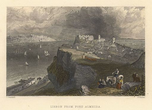 Portugal, Lisbon from Fort Almeida, 1850