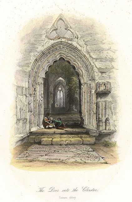 Tintern Abbey, Cloister doorway, 1845