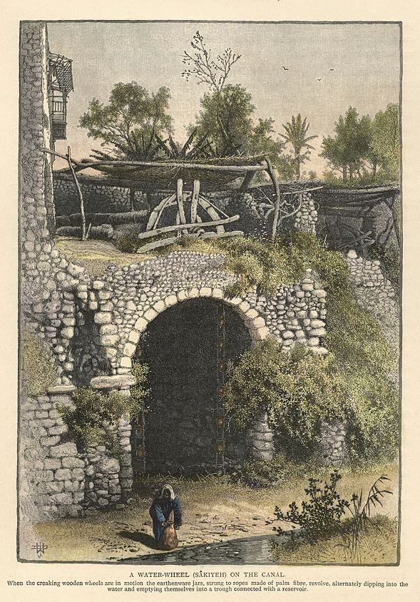 Cairo, Water Wheel on the Canal, 1875