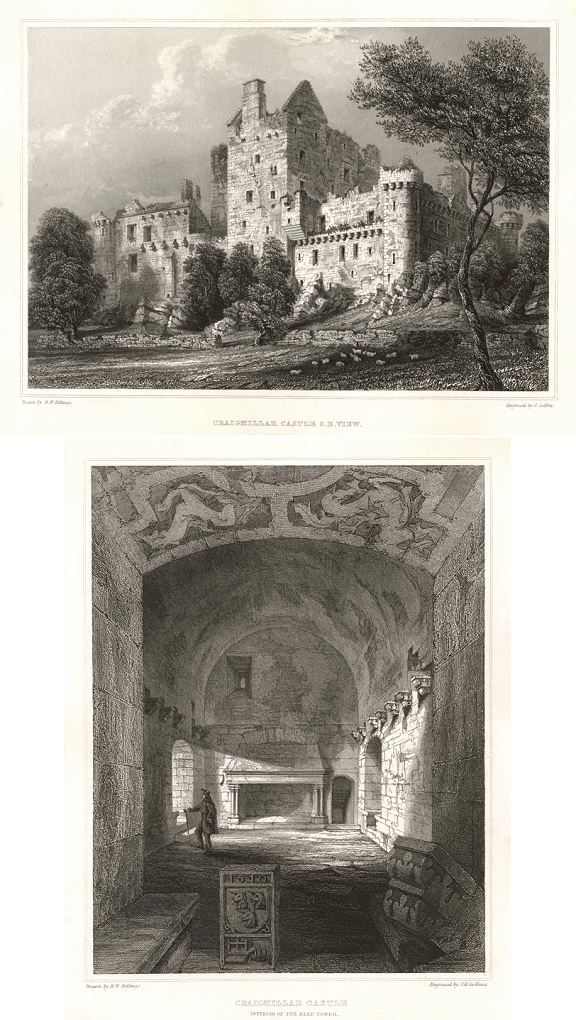 Scotland, Craigmillar Castle, two views, 1848