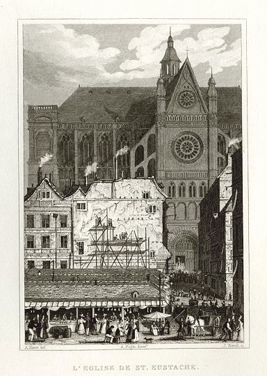 Paris, L'Eglise de St.Eustache, 1840