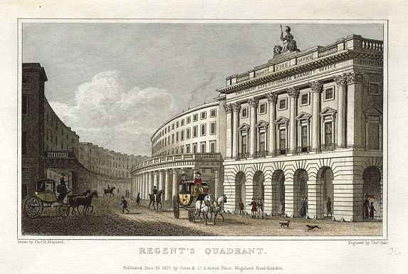 London, Regent's Quadrant, 1831