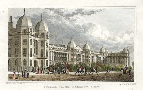 London, Sussex Place, Regent's Park, 1831