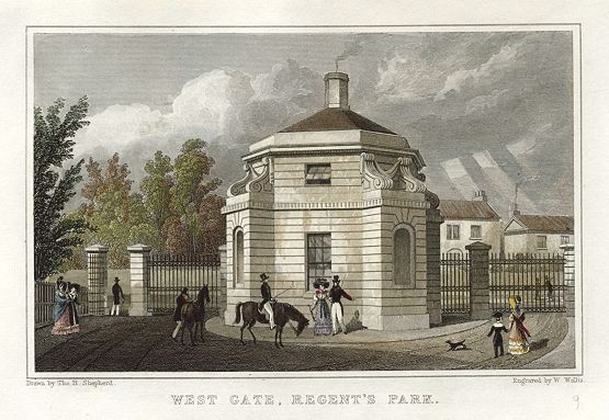 London, West Gate, Regent's Park, 1831