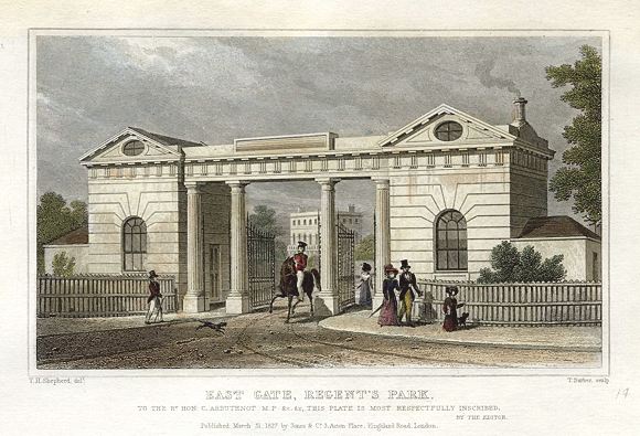 London, East Gate, Regent's Park, 1831