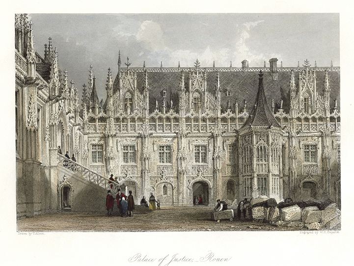 France, Palace of Justice at Rouen, 1840