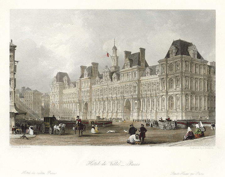 France, Paris, Hotel de Ville, 1840