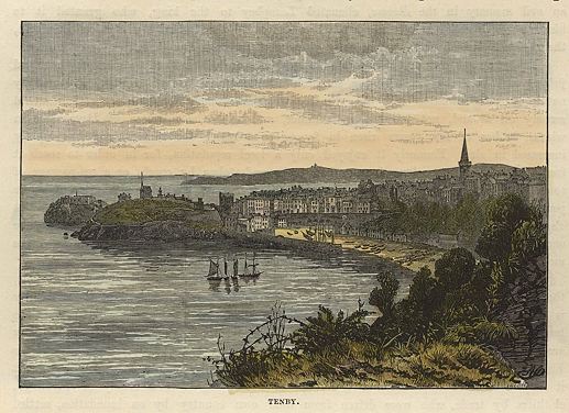 Wales, Tenby view, 1865