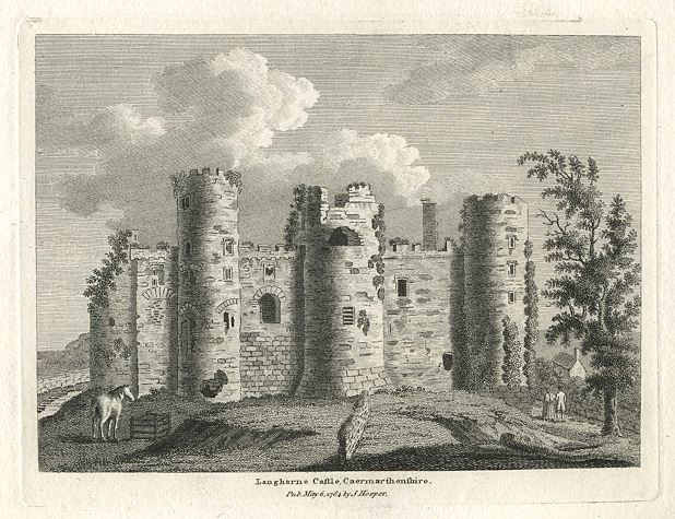 Wales, Laugharne Castle, 1786