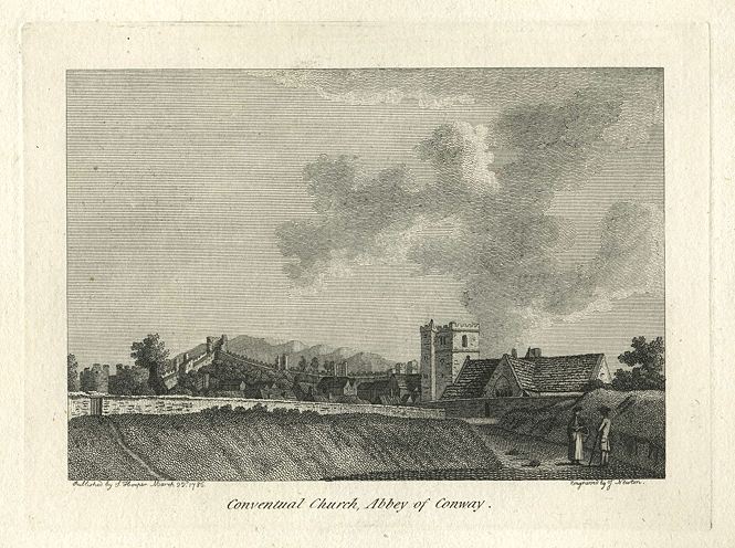 Wales, Abbey of Conway, 1786