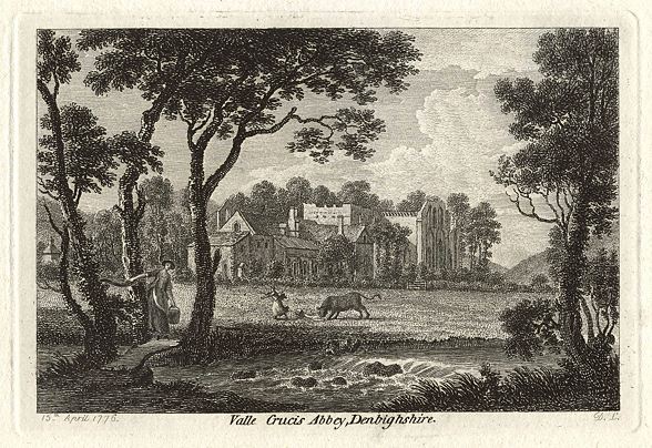 Wales, Valle Crucis Abbey, 1786