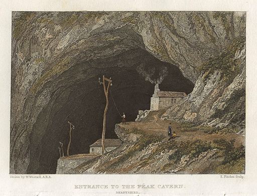 Derbyshire, Entrance to the Peak Cavern, 1832